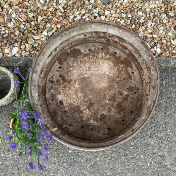 Low Ribbed Galvanised Planter