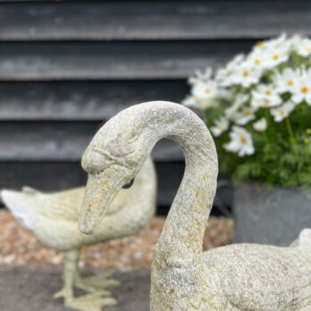Metal Garden Geese Pair