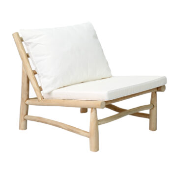 Teak branch outdoor armchair