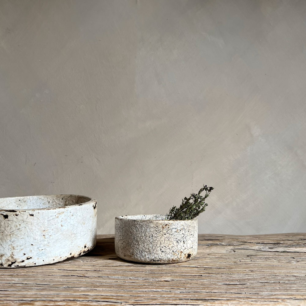 Rustic crackle bowl small