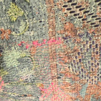 Vintage Handstitched Kantha Throw A