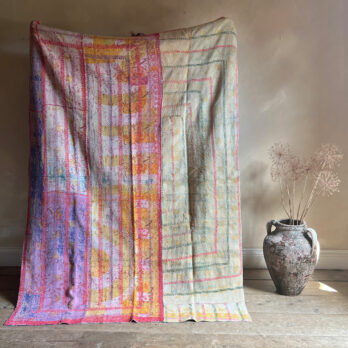Vintage Handstitched Kantha Throw B