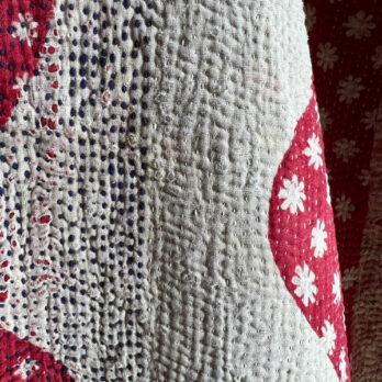 Vintage Handstitched Kantha Throw C