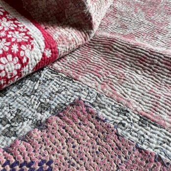 Vintage Handstitched Kantha Throw C