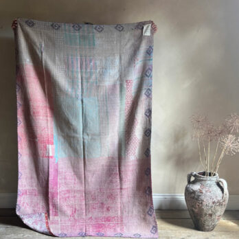 Vintage Handstitched Kantha Throw C