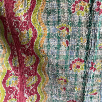 Vintage Handstitched Kantha Throw D