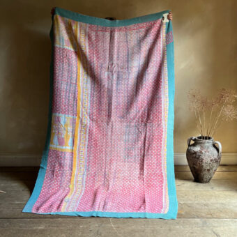 Vintage Handstitched Kantha Throw E