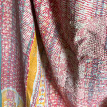 Vintage Handstitched Kantha Throw E