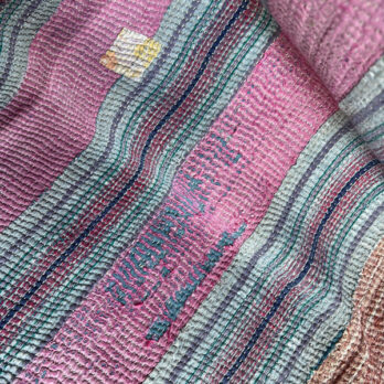 Vintage Handstitched Kantha Throw E