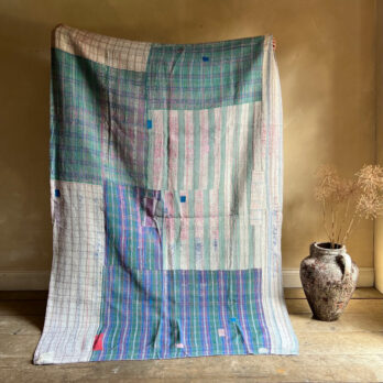 Vintage Handstitched Kantha Throw G