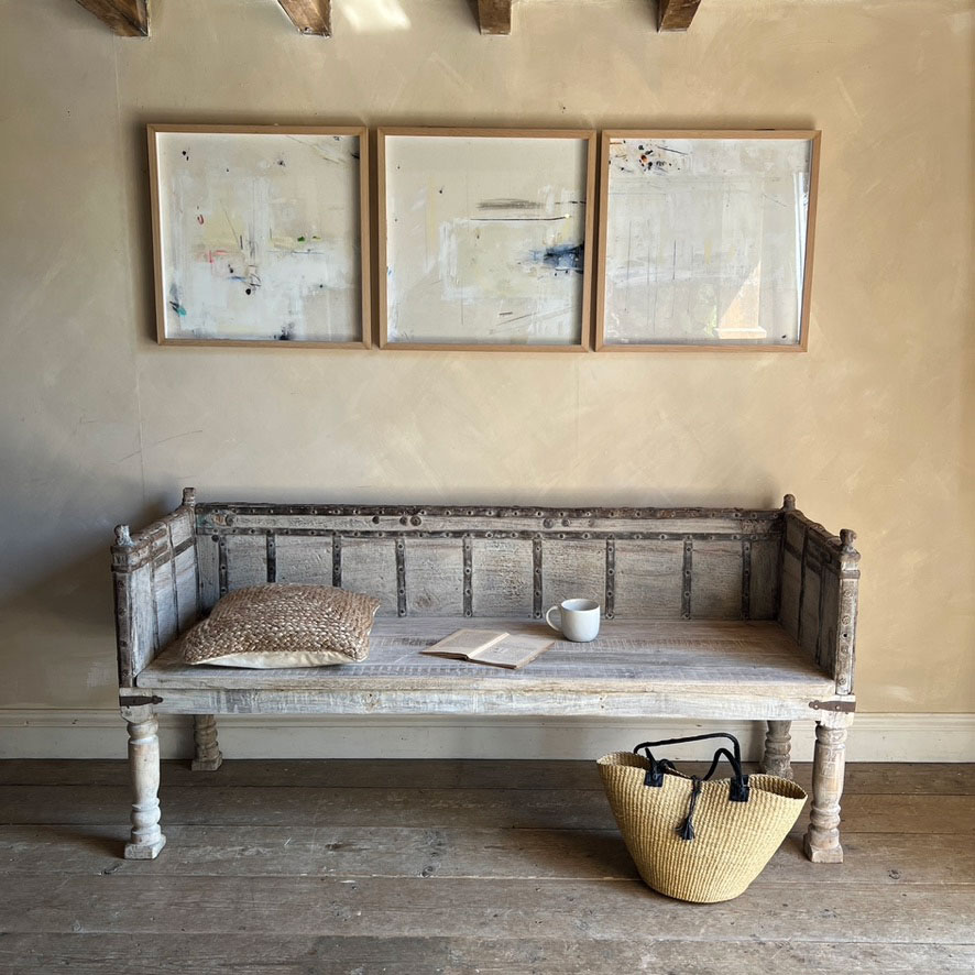 Antique Rustic Decorative Bench