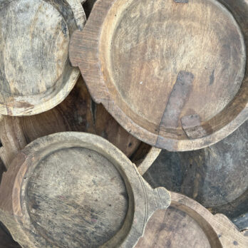Vintage Wooden Chapati Bowl
