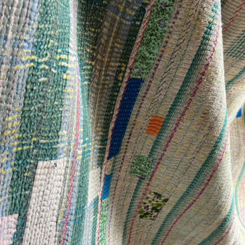 Vintage Handstitched Kantha Throw G