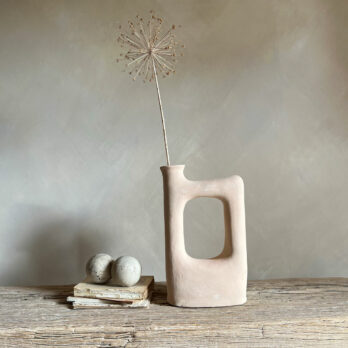 Moroccan Terracotta Sculptural Vase