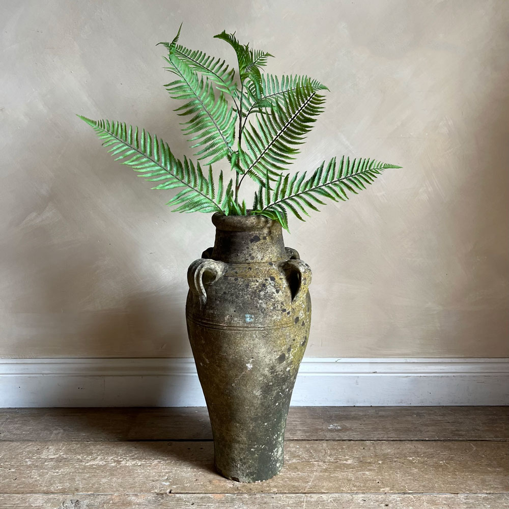 Stoneware urn with four handles