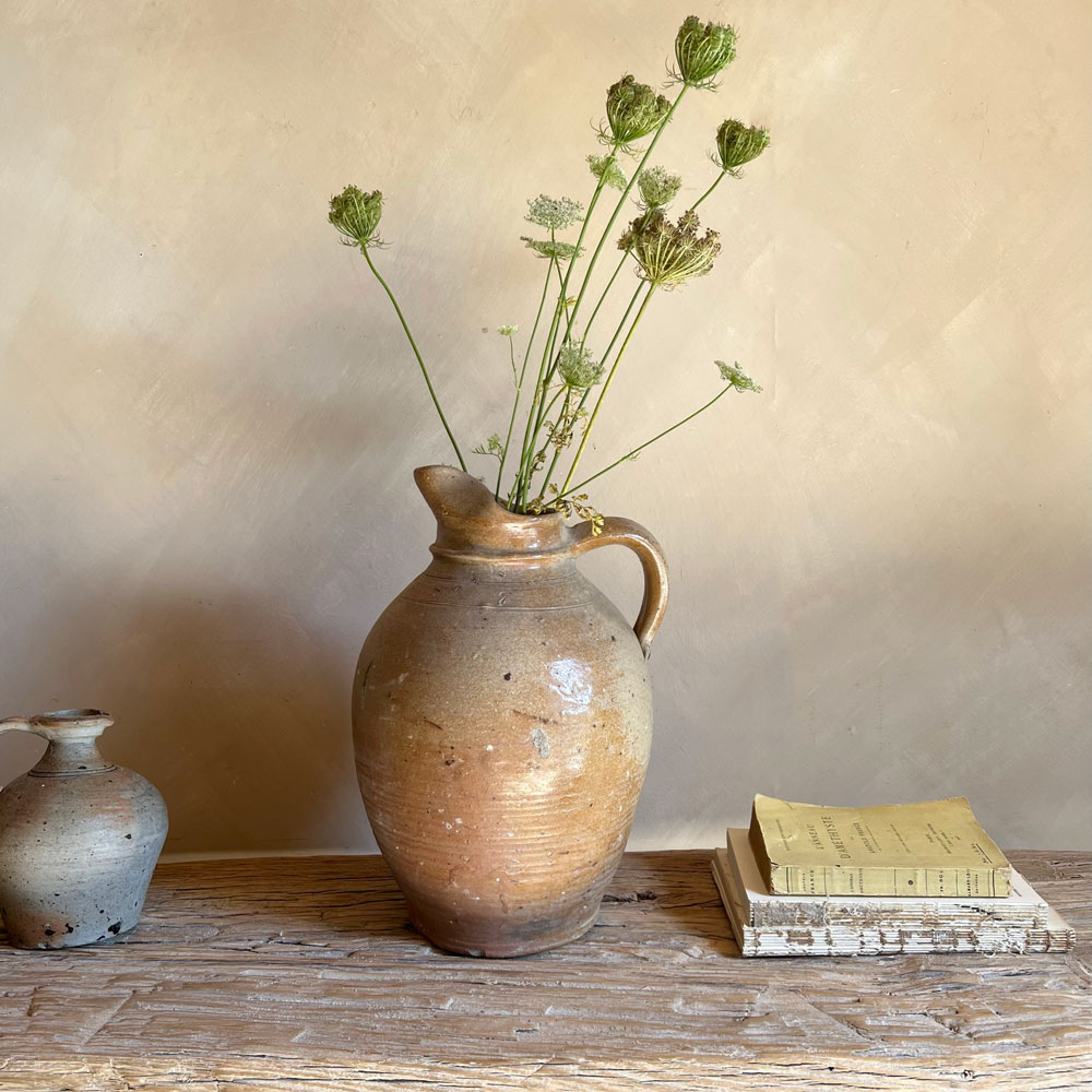 Large earthenware jug Ambre