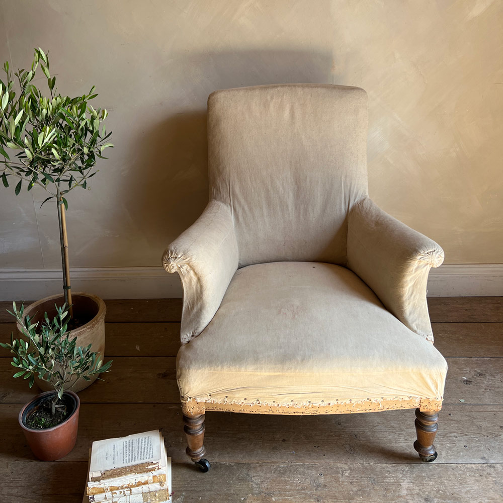 Antique French deconstructed armchair | Benoite