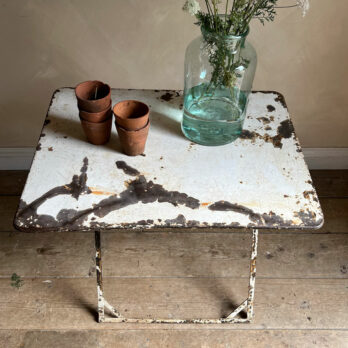 Antique folding garden tableAntique folding garden table