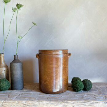 Antique French preserve jar with lid