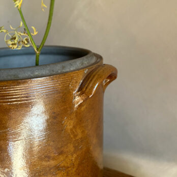 Antique French preserve jar with lid