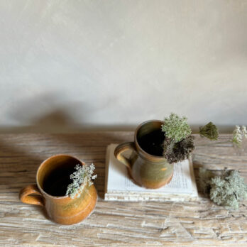 Antique glazed cider jug Juliette