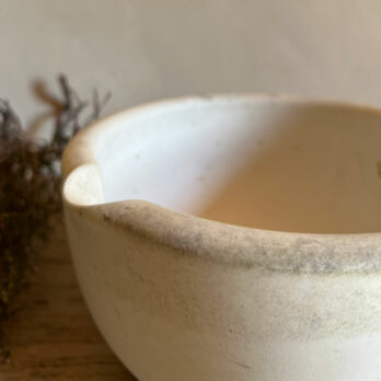 Small antqiue mortar white