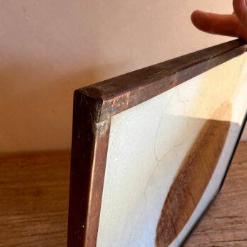 Antique glass transport sign