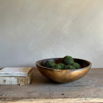 Antique wooden dairy bowl