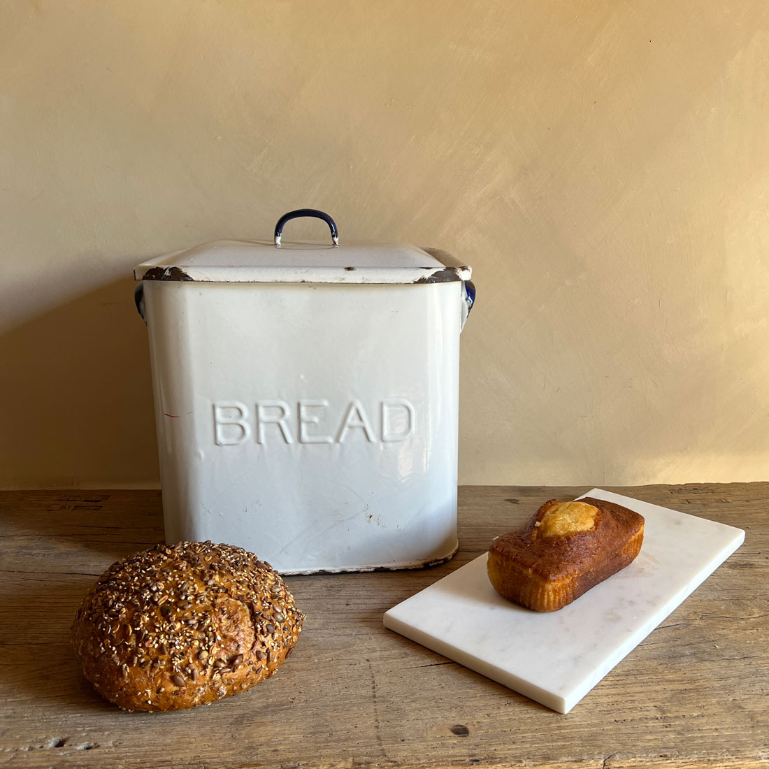 Antique enamelled Bread Bin B
