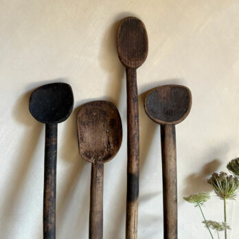 Antique long handle dairy spoons