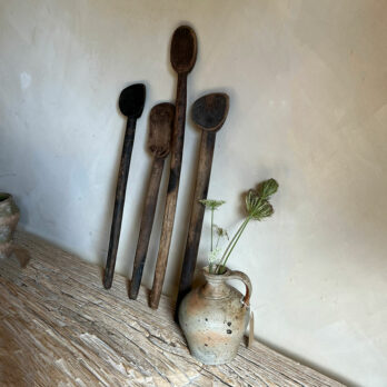 Antique long handle dairy spoons