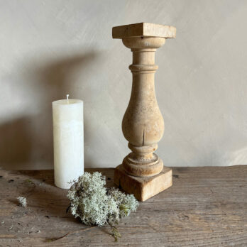 Rustic vintage wooden balustrade