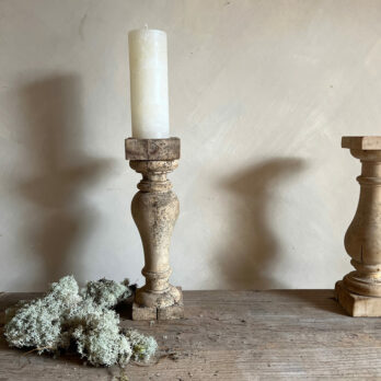 Rustic vintage wooden balustrade