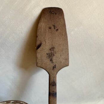 Antique wood butter pat