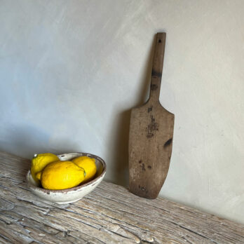 Antique wood butter pat