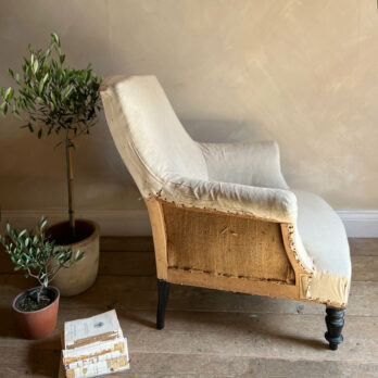 Antique French chair with footstool | Felicite