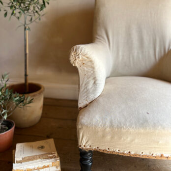 Antique French chair with footstool | Felicite