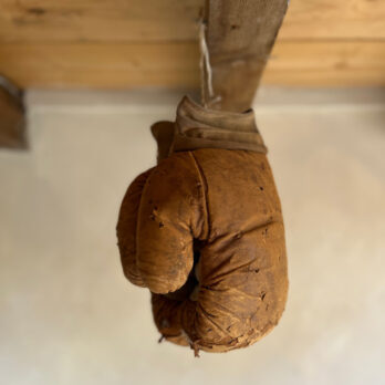 Set of antique boxing gloves