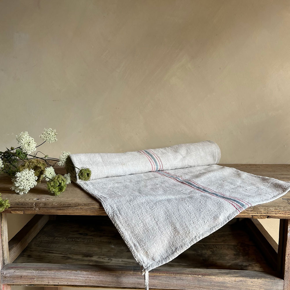 Antique linen grain sack 1913