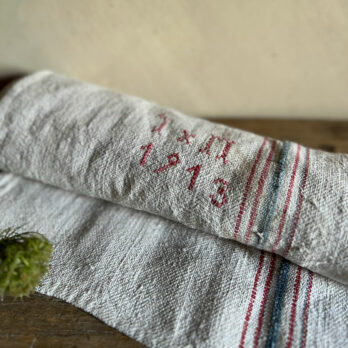 Antique linen grain sack 1913