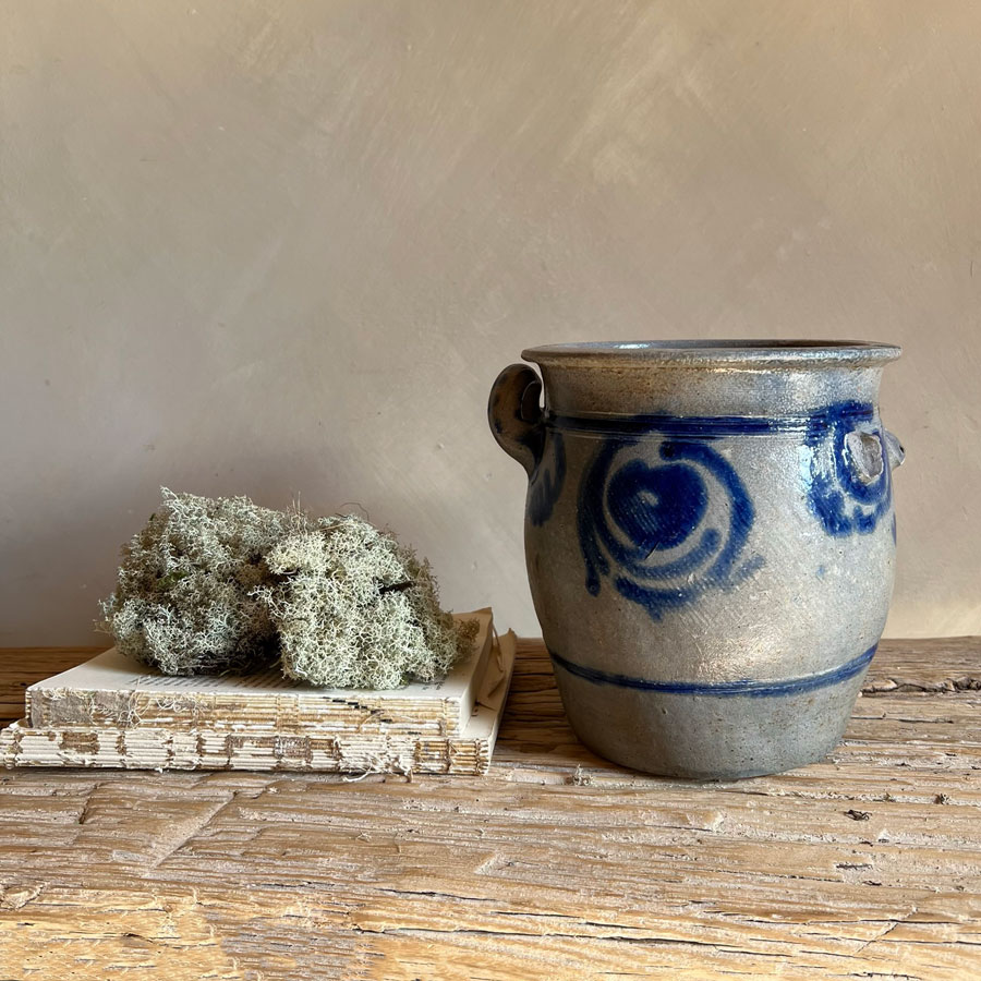L Antique French preserve pot