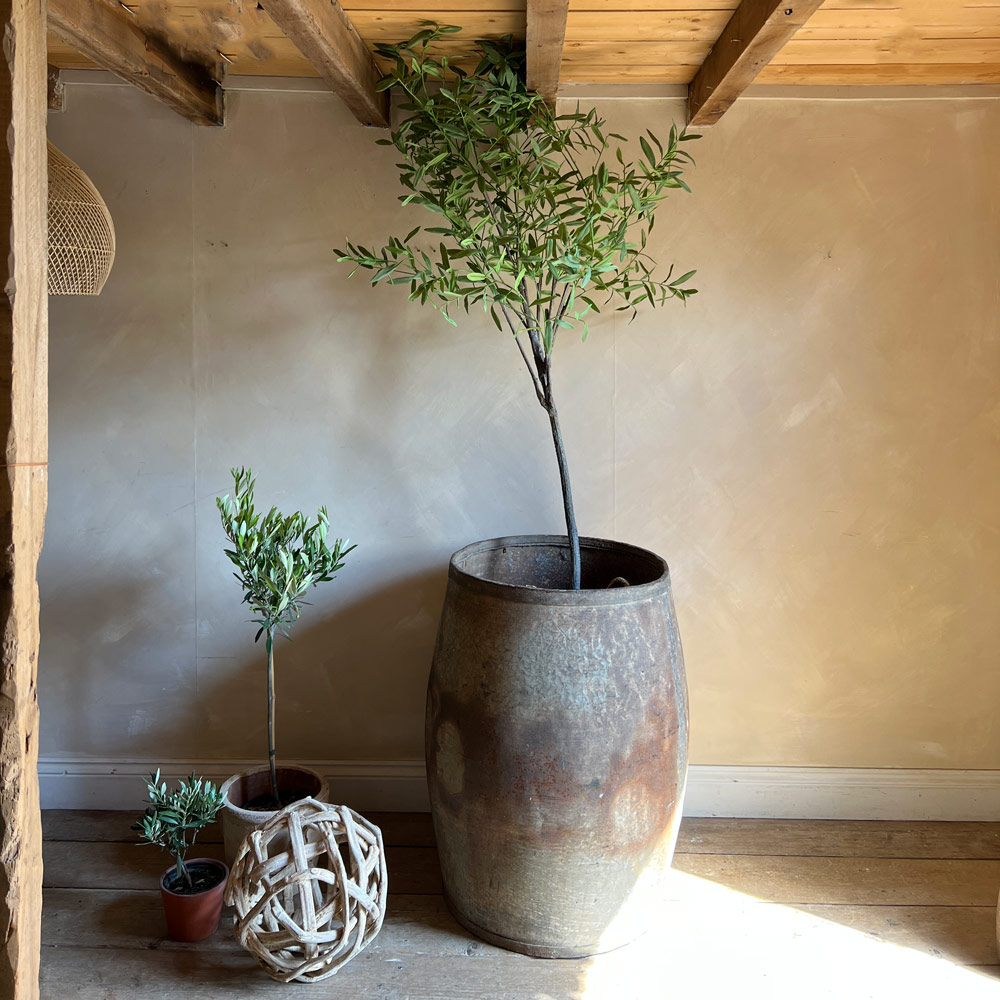 Vintage Architectural metal planters