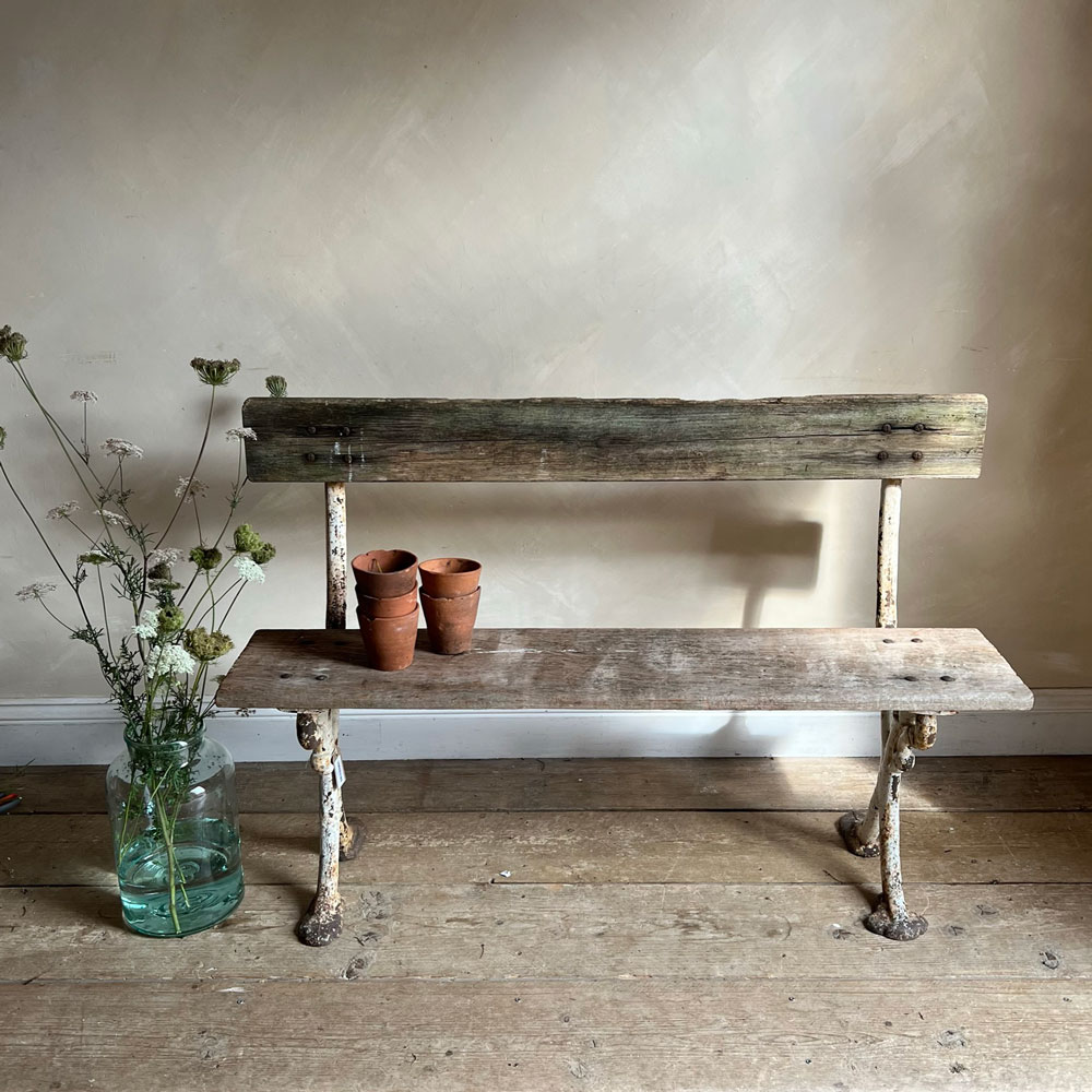 Antique bench cast iron frame