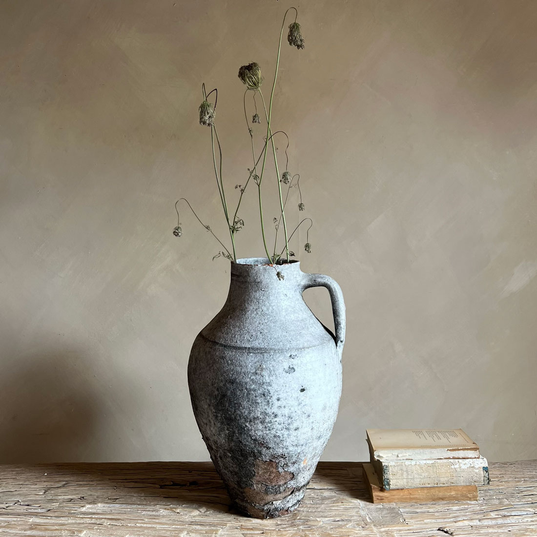 Antique Terracotta Small Urn | Jasmyn
