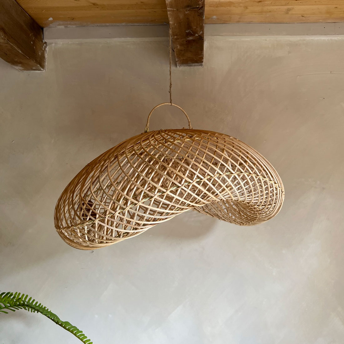 Wave Rattan Pendant Shade