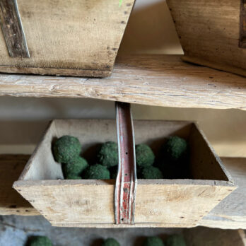Vintage wood garden trug
