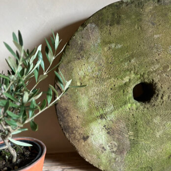 Antique English mill stone