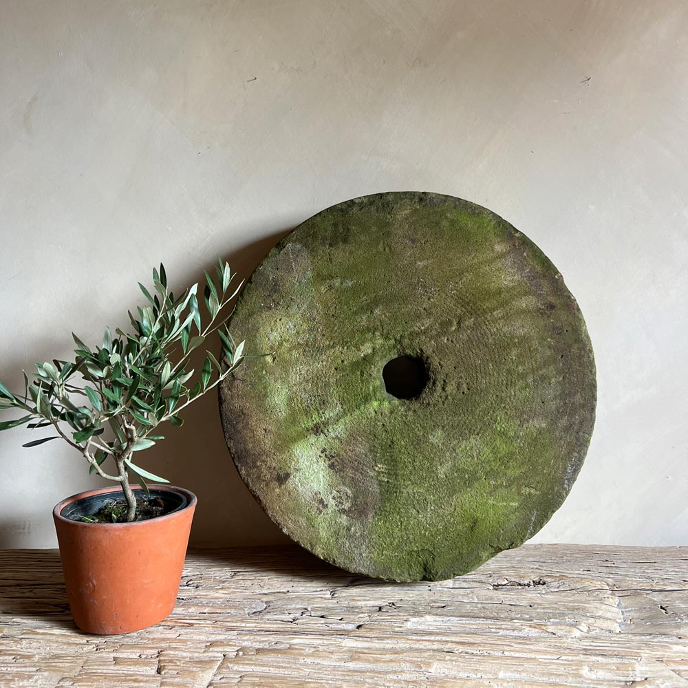 Antique English mill stone