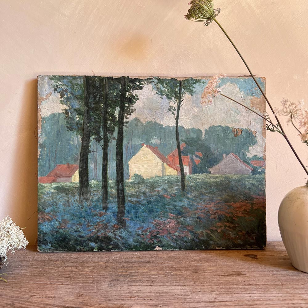 Vintage oil painting | Larch