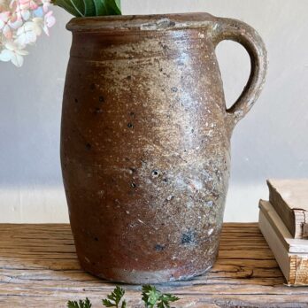 Antique French Earthenware Pitcher | Small
